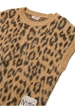 gilet in acrilico marrone N°21 KIDS | N21997N03680N717